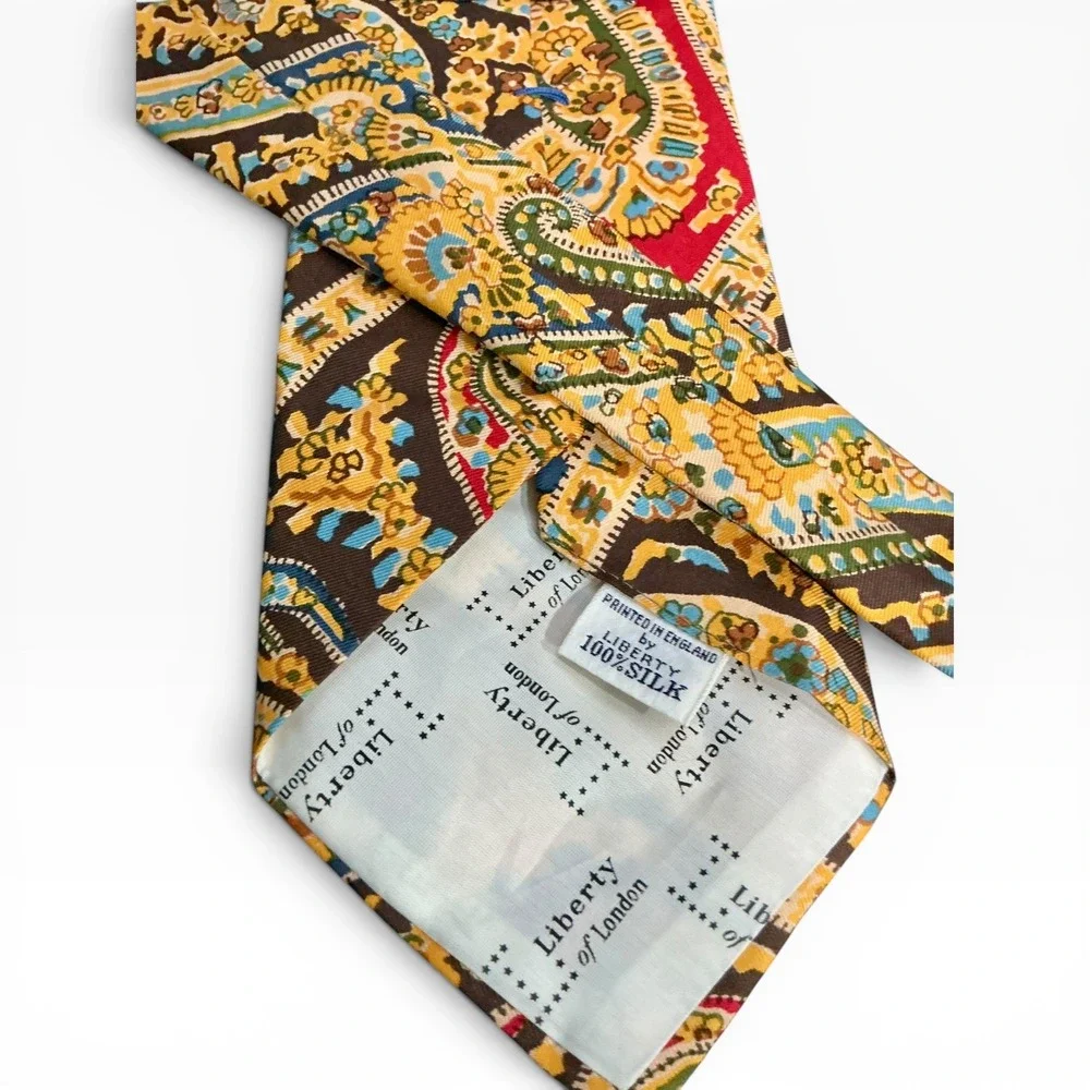 Vintage‎ Neiman Marcus Liberty of London Silk Paisley Floral Neck Tie England